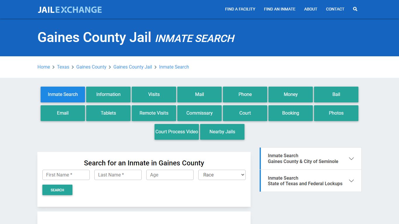 Gaines County Jail, TX Inmate Search: Roster & Mugshots